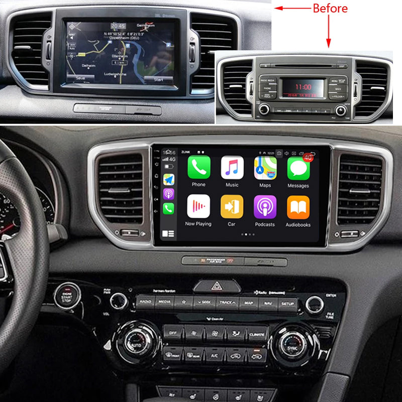 Idoing 9inch Android 12 Radio Head Unit For Kia Sportage 4 QL KX5 2016-2019