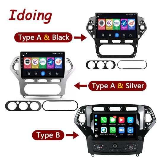 Idoing 9inch Android 12 Radio Head Unit For Ford Mondeo 4 2006-2014