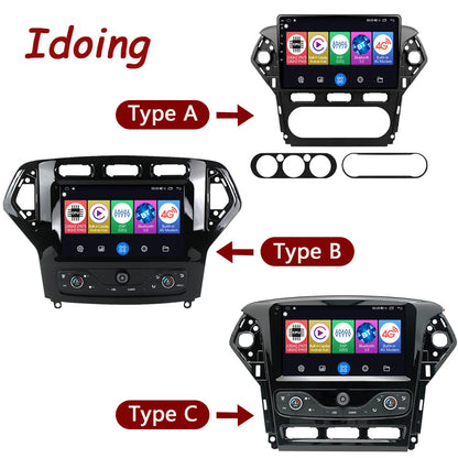 Idoing 9 Zoll Android 12 Radio-Haupteinheit für Ford Mondeo 4 2006-2010