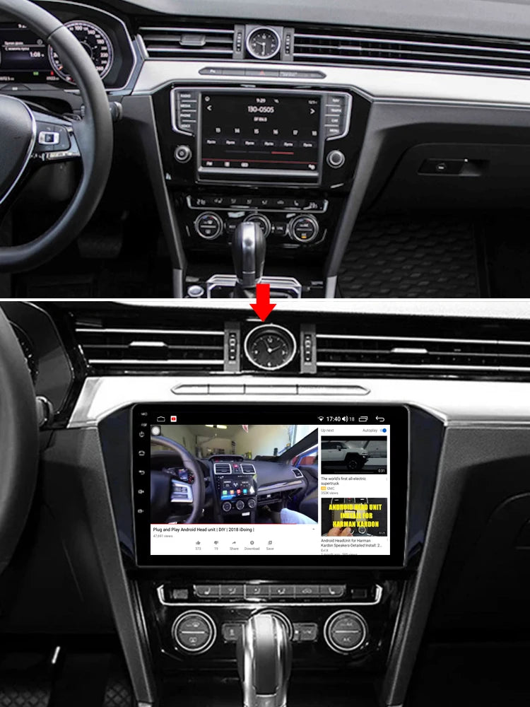 Idoing 10.2inch Android 12 Radio Head Unit For Volkswagen VW Passat B8 Magotan 2015-2020