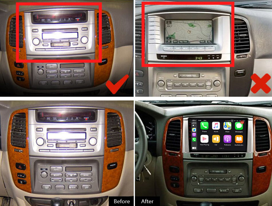 Idoing 9inch Android 12 Radio Head Unit For Toyota Land Cruiser LC 100 2002-2007 Lexus LX470 J100 2 II 2002