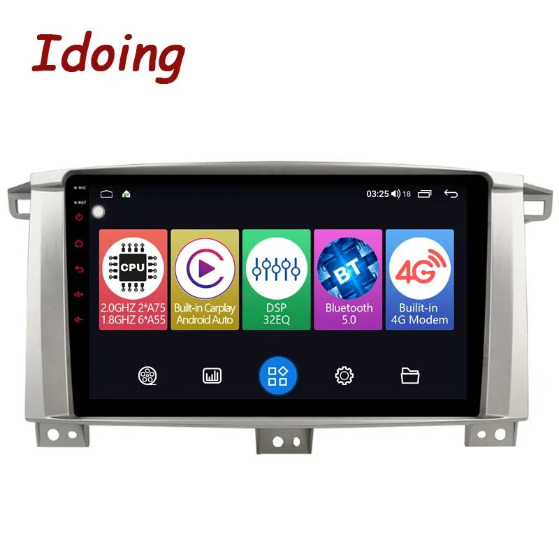 Idoing 9inch Android 12 Radio Head Unit For Toyota Land Cruiser LC 100 2002-2007 Lexus LX470 J100 2 II 2002