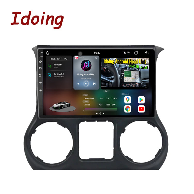 Idoing 9inch Android 14 Radio Head Unit For Jeep Wrangler 2010-2018