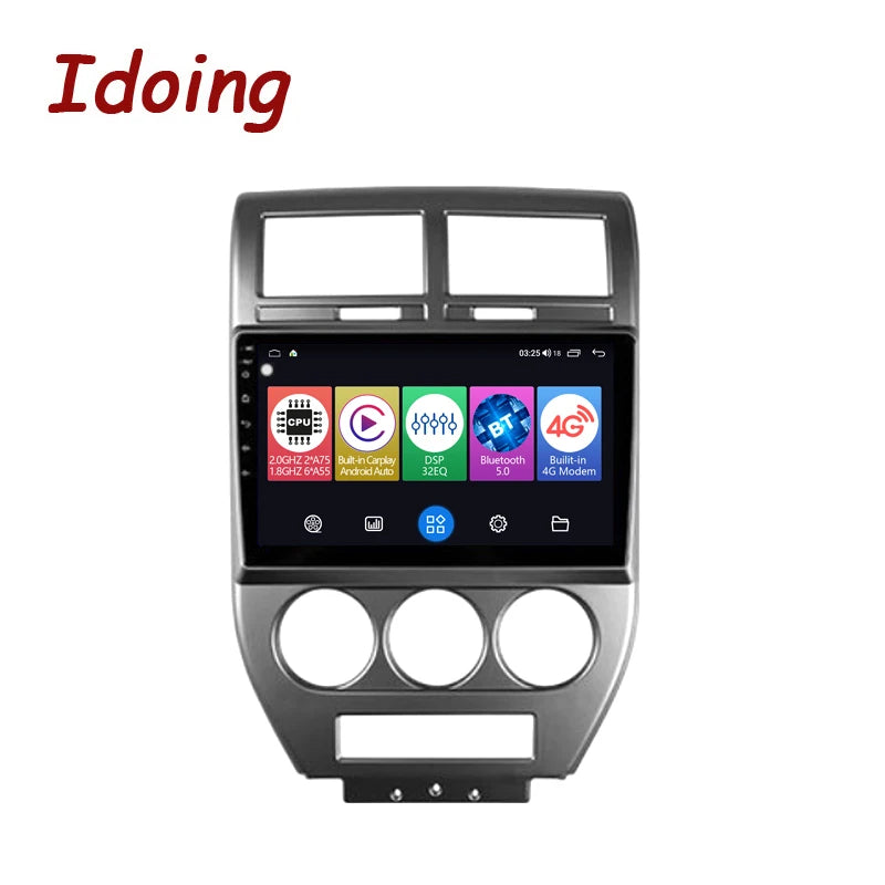 Idoing 9inch Android 12 Radio Head Unit For Jeep Wrangler 3 JK 2008-2010