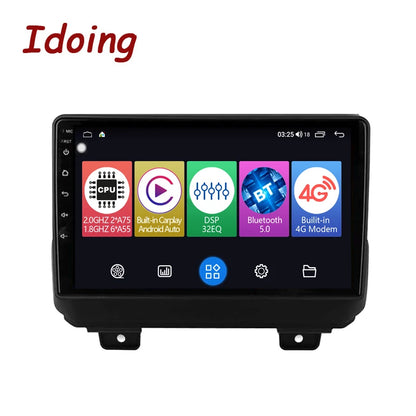 Idoing 9inch Android 12 Radio Head Unit For Jeep Wrangler 4 JL 2018-2020