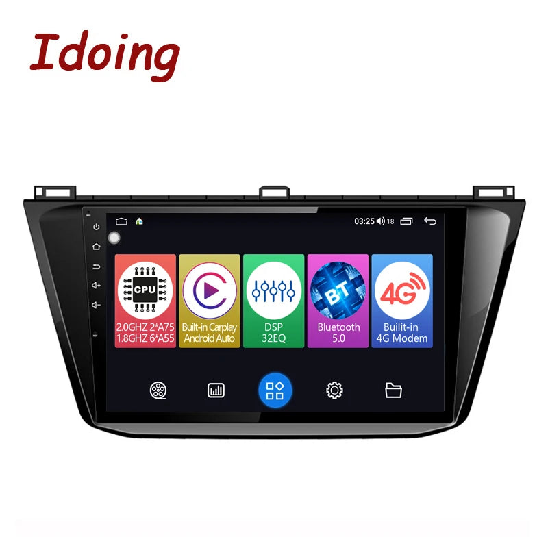 Idoing 10.2inch Android 12 Radio Head Unit For Volkswagen VW Tiguan 2017