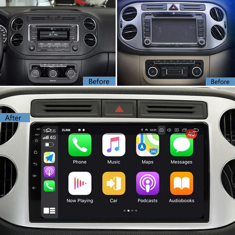 Idoing 9inch Android 12 Radio Head Unit For Volkswagen VW Tiguan 2010-2015