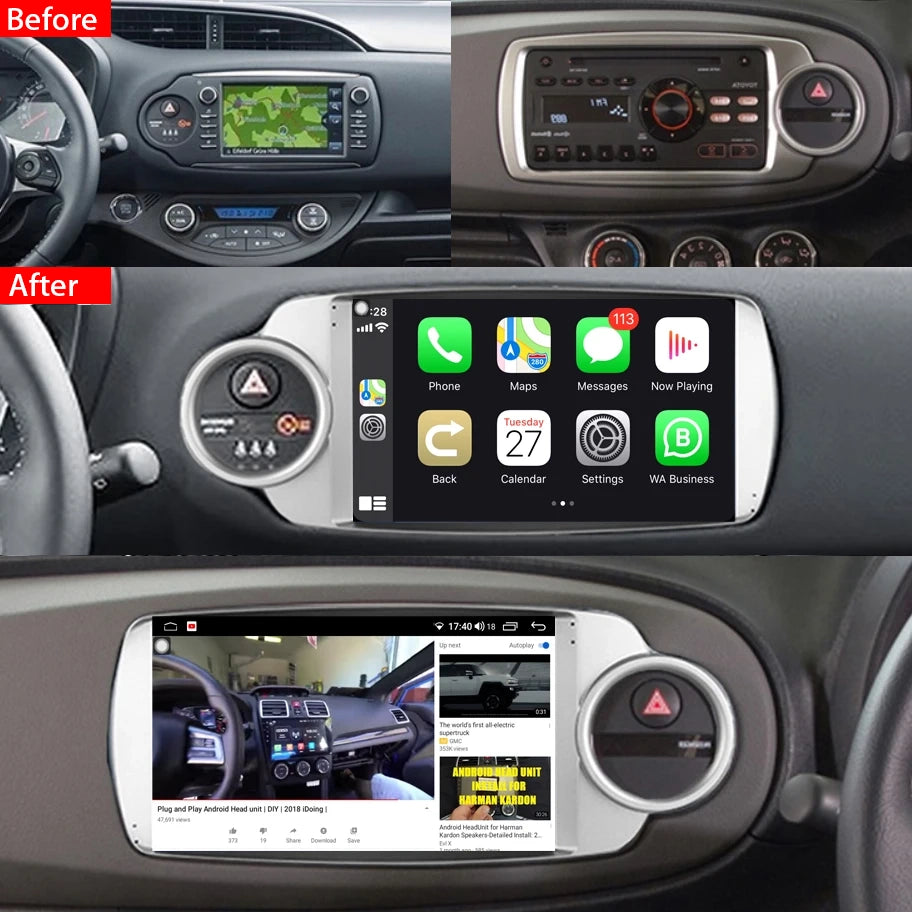 Idoing 9inch Android 12 Radio Head Unit For Toyota Yaris 2012-2017