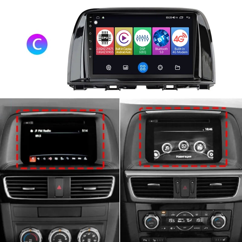 Idoing 9inch Android 12 Radio Head Unit For Mazda CX5 CX-5 2012-2015