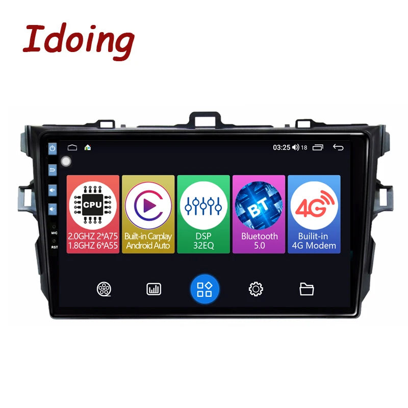 Idoing 9inch Android 12 Radio Head Unit For Toyota Corolla 10 2006-2013