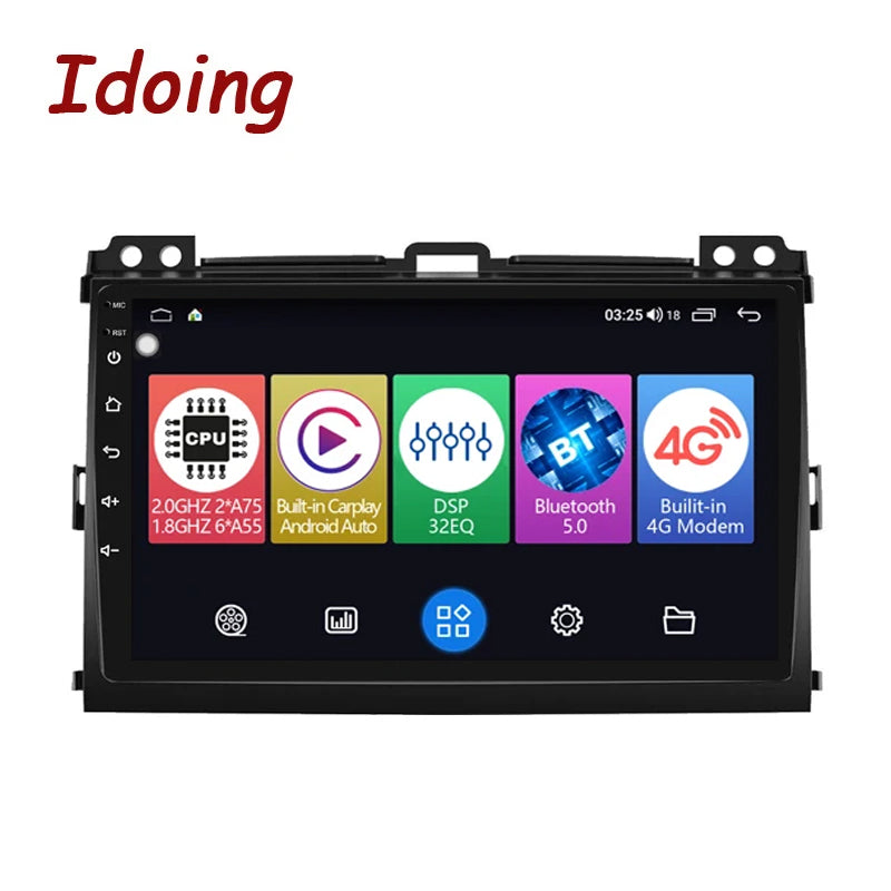 Idoing 9inch Android 12 Radio Head Unit For Toyota Land Cruiser Prado 120 3 For Lexus GX470 GX 470 J120 2002-2009