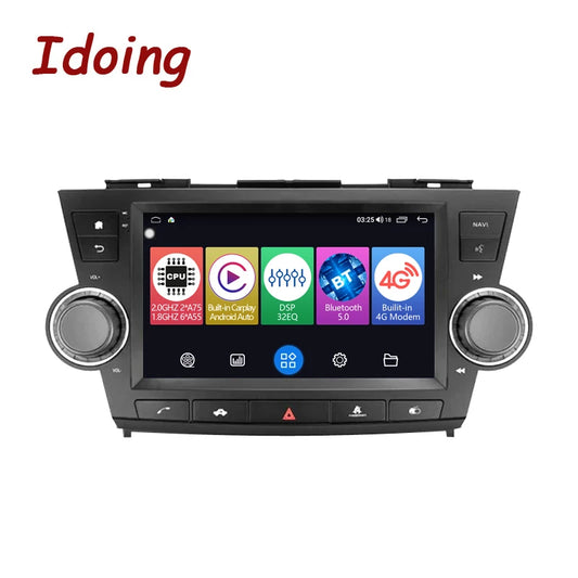 Idoing 9inch Android 12 Radio Head Unit For Toyota Highlander 2 XU40 2007-2013