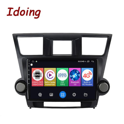Idoing 10.2inch Android 12 Radio Head Unit For Toyota Highlander 2 2007-2014