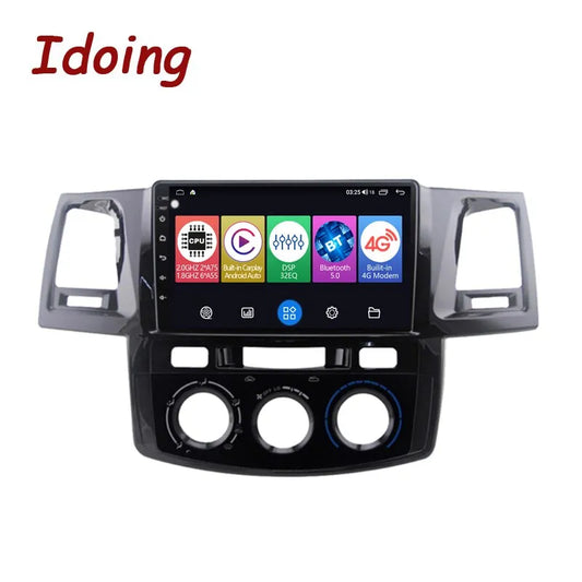 Idoing 9inch Android 12 Radio Head Unit For TOYOTA HILUX TUNER VIGO 2007-2015