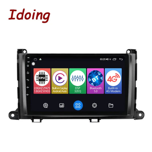 Idoing 9inch Android 12 Radio Head Unit For Toyota Sienna 3 XL30 2010-2014