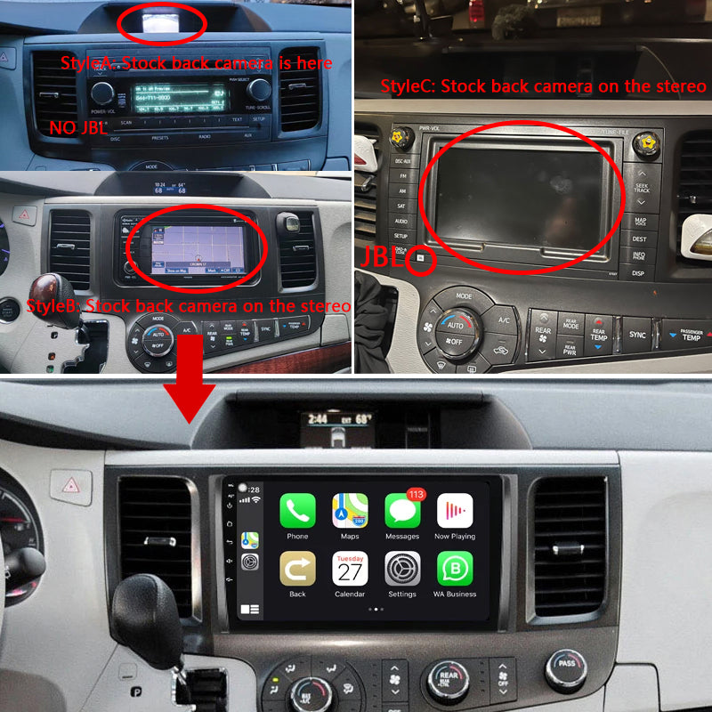 Idoing 9inch Android 12 Radio Head Unit For Toyota Sienna 3 XL30 2010-2014