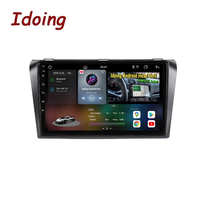 Idoing 9inch Android 14 Radio Head Unit For Mazda 3 BK Axela 2003-2009