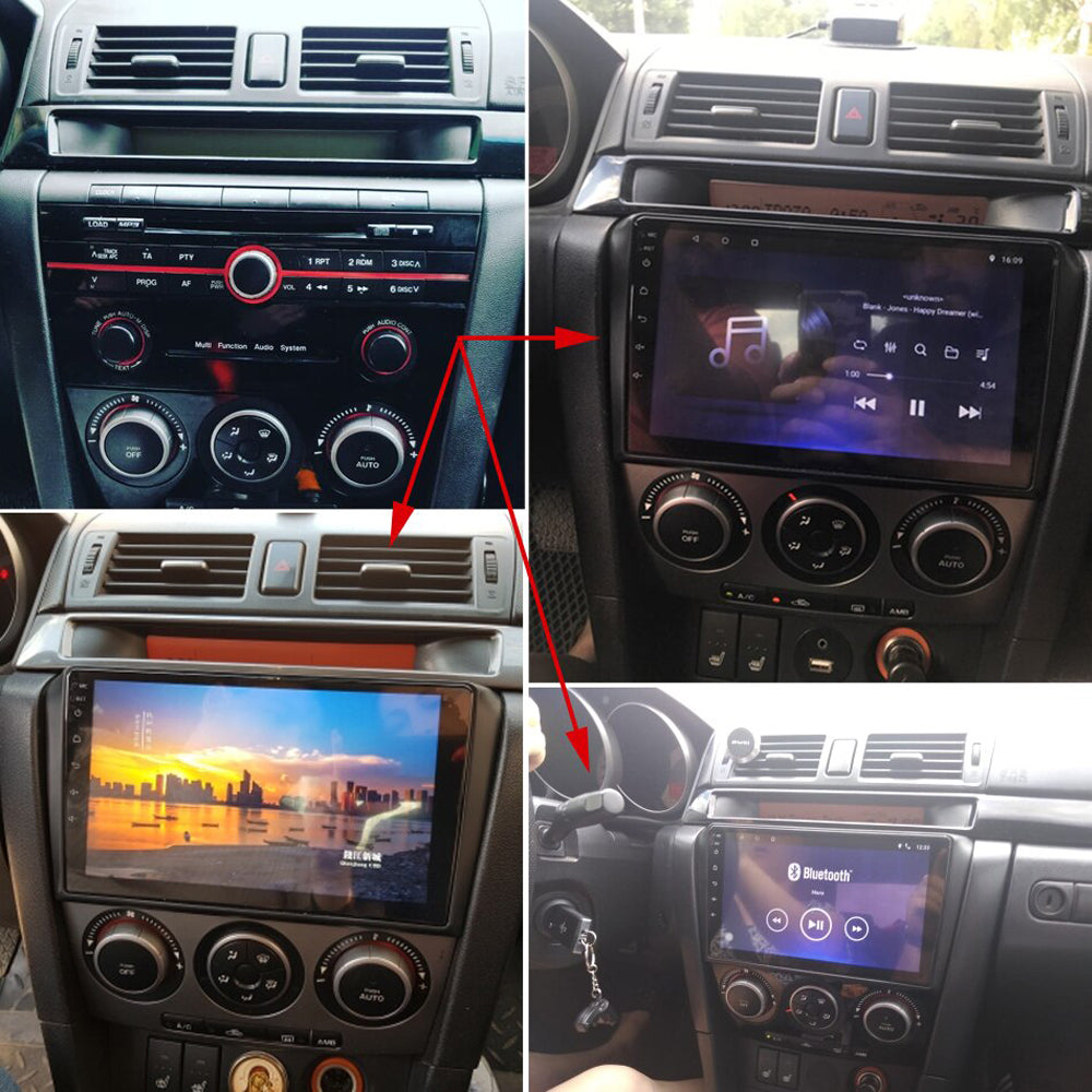 Idoing 9inch Android 12 Radio Head Unit For Mazda 3 I For Mazda3 BK 2003-2009