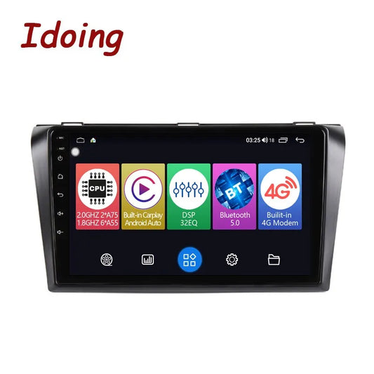 Idoing 9inch Android 12 Radio Head Unit For Mazda 3 I For Mazda3 BK 2003-2009