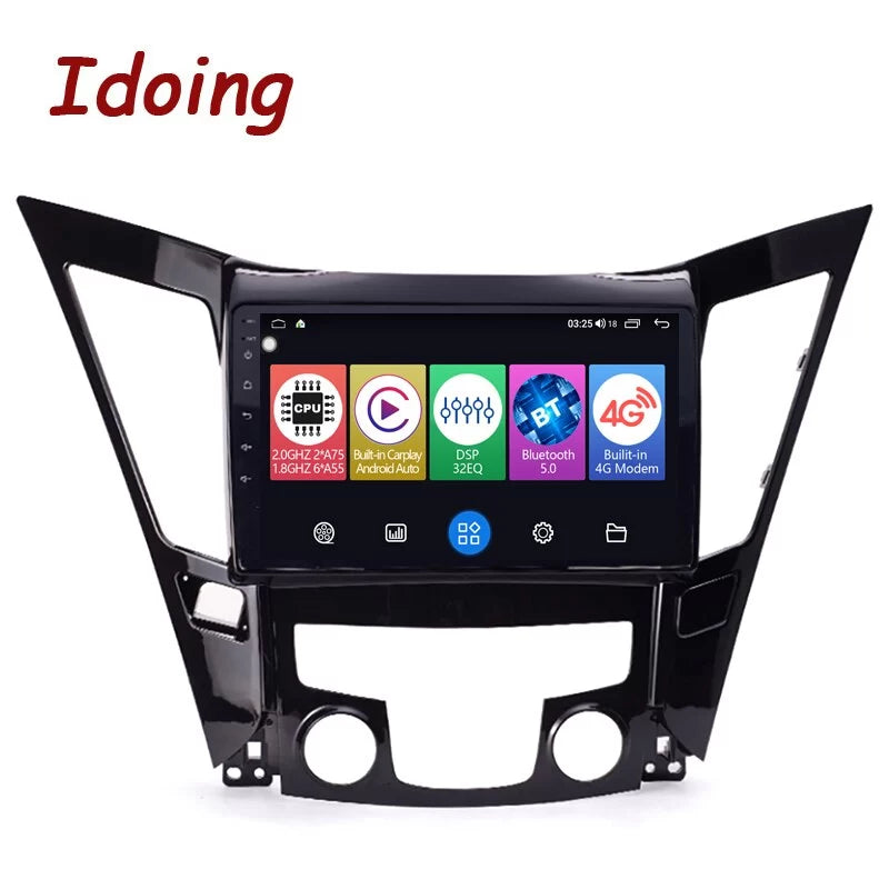 Idoing 10.2inch Android 12 Radio Head Unit For Hyundai Sonata 6 YF i40 i45 2009-2014