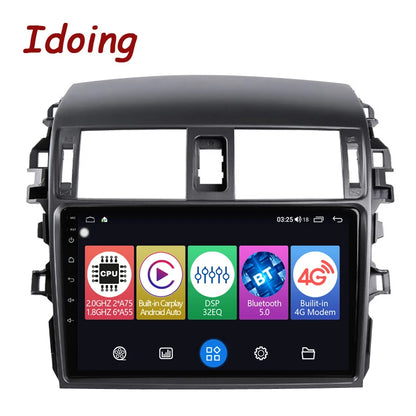 Idoing 9inch Android 12 Radio Head Unit For Toyota Corolla 10 E140 E150 2006-2013