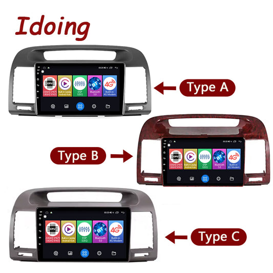 Idoing 9inch Android 12 Radio Head Unit For Toyota Camry 5 XV 30 2001-2006