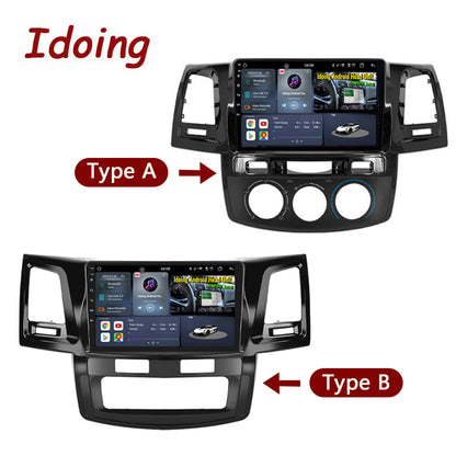 Idoing 9inch Android 13 Radio Head Unit 6GB+128GB For Toyota Fortuner Hilux 2005-2014