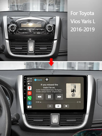 Idoing 10.2inch Android 12 Radio Head Unit For Toyota Vios Yaris 2016-2019