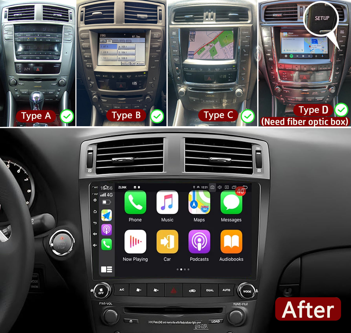 Idoing 9 Zoll Android 12 Radio-Headunit für Lexus IS250 IS300 IS200 IS220 IS350 2005-2012