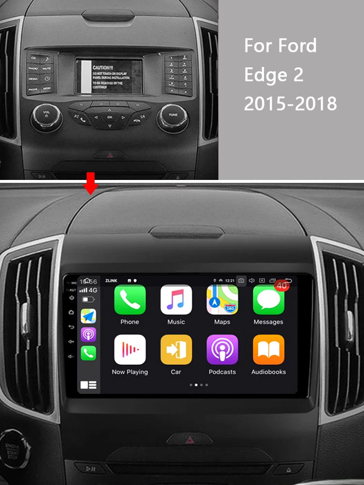 Idoing 9inch Android 12 Radio Head Unit For Ford Edge S-MAX 2015-2018