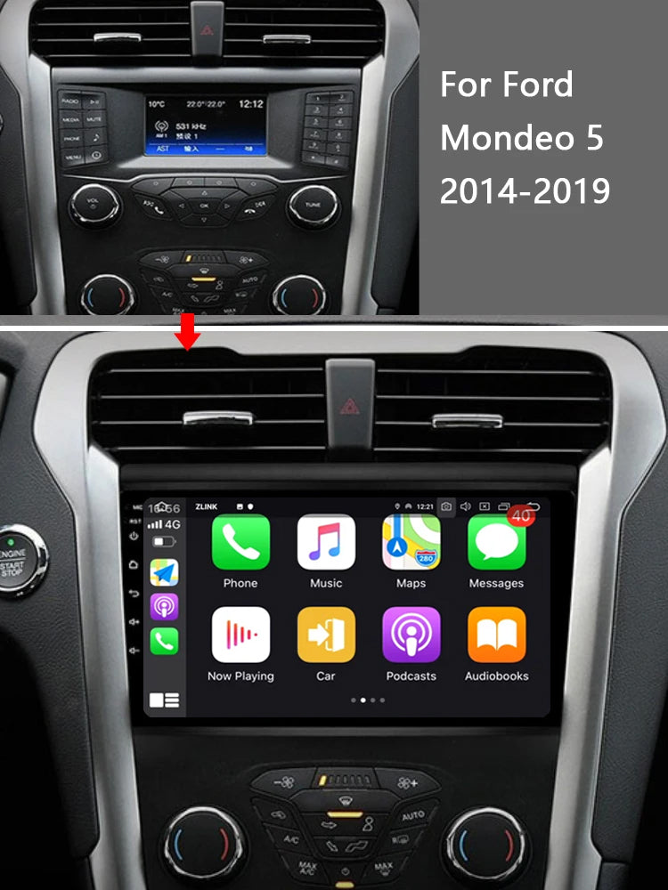 Idoing 9inch Android 12 Radio Head Unit For Ford Mondeo Fusion 2014-2019