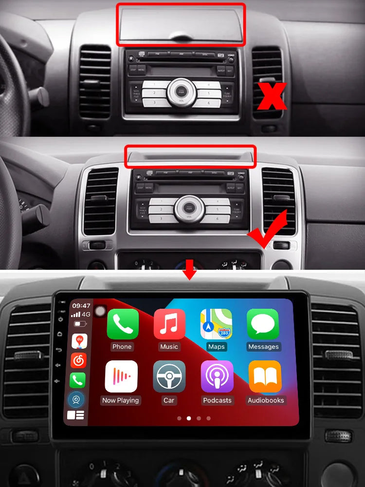 Idoing 9inch Android 12 Radio Head Unit For Nissan Navara 2004-2012