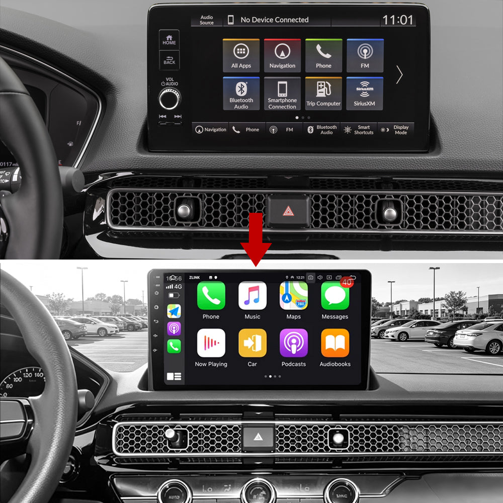 Idoing 10.2inch Android 13 Radio Head Unit For Honda Civic 2022-2024