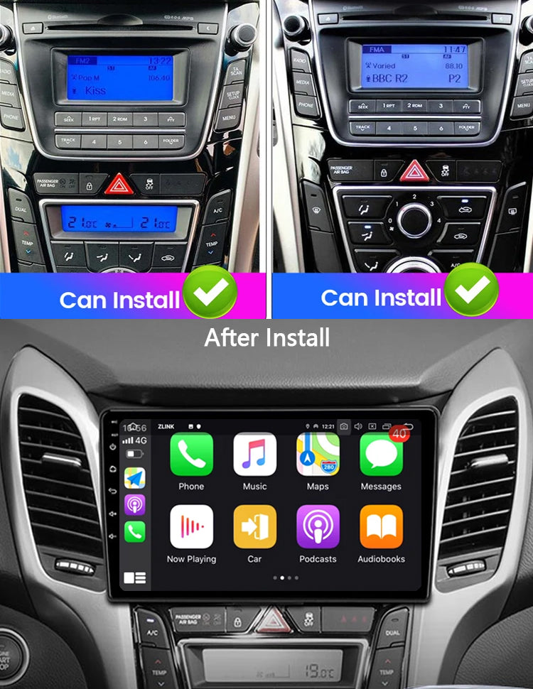 Idoing 9inch Android 12 Radio Head Unit For Hyundai Elantra 2011-2013