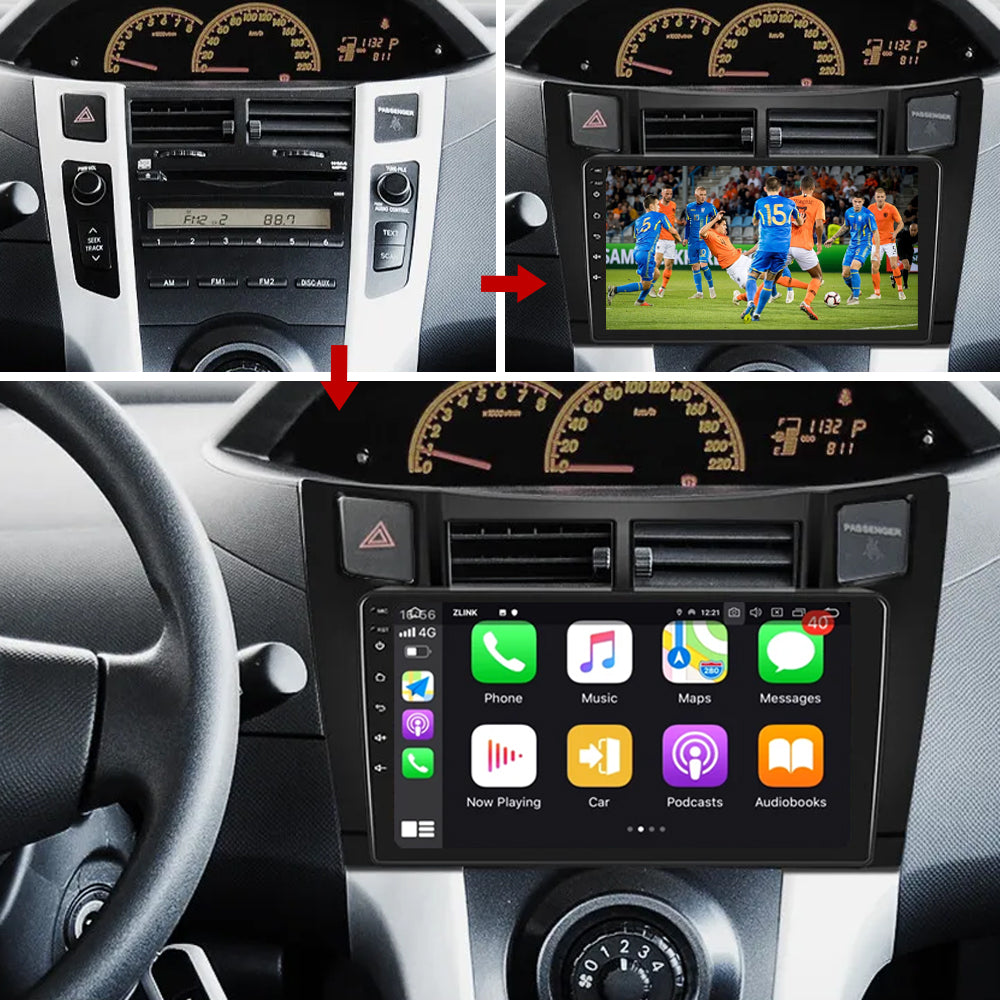 Idoing 9inch Android 12 Radio Head Unit For Toyota Yaris 2008-2011