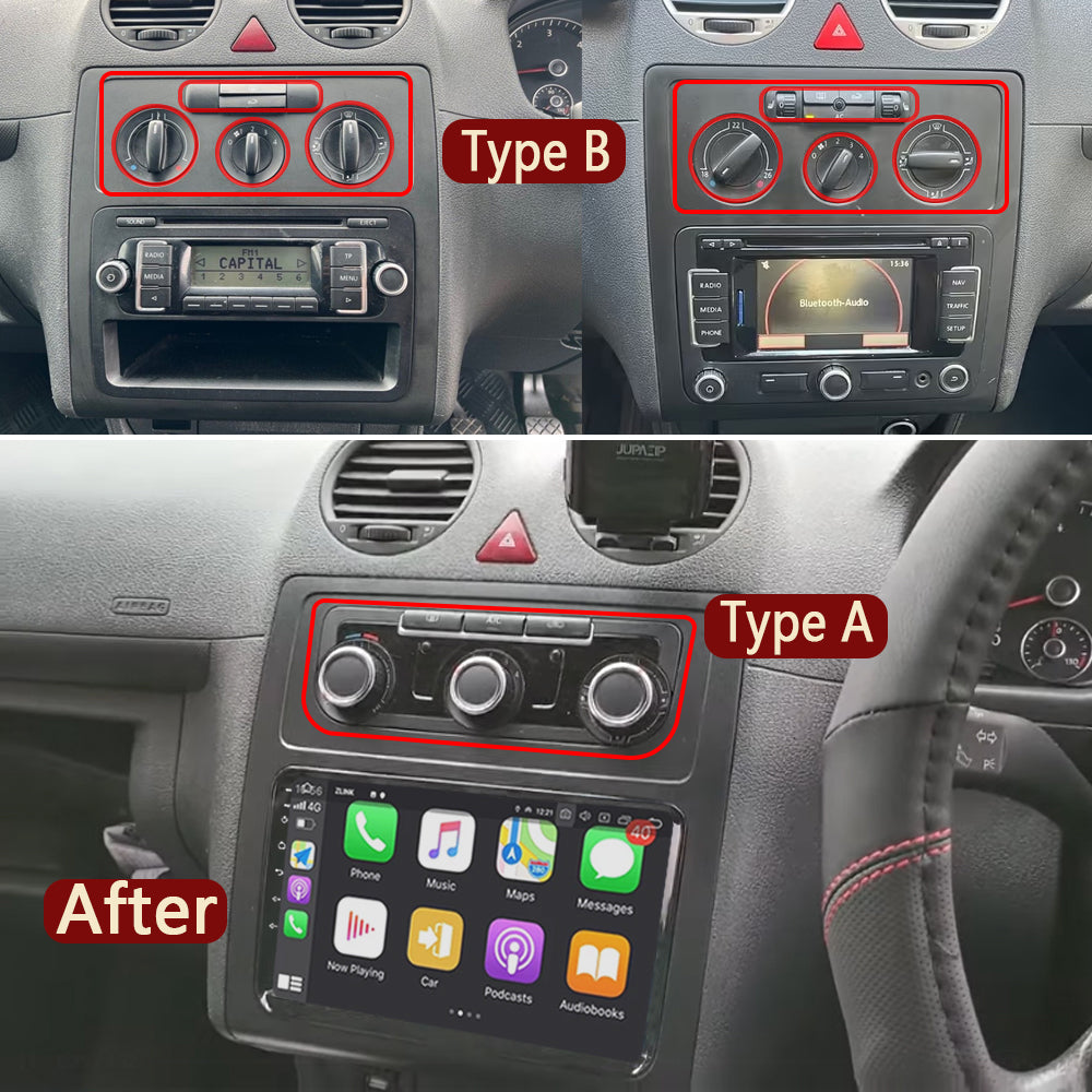 Idoing 10.2inch Android 12 Radio Head Unit For VW Volkswagen Caddy 2005-2016