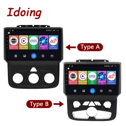 Idoing 9inch Android 12 Radio Head Unit For Dodge Ram 1500 2013-2019