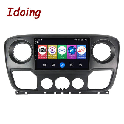 Idoing 10.2inch Android 12 Radio Head Unit For Renault Master Nissan NV400 Opel Movano 2010-2021
