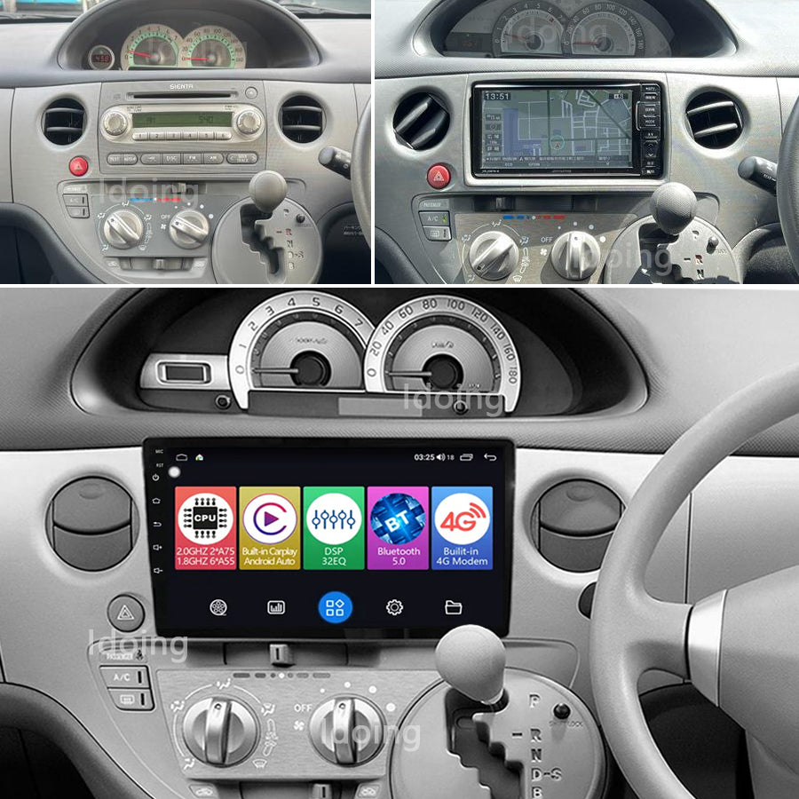 Idoing 9inch Android 12 Radio Head Unit For Toyota sienta 2003-2015
