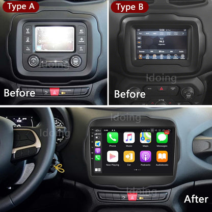 Idoing 9inch Android 12 Radio Head Unit For Jeep Renegade 2016-2020