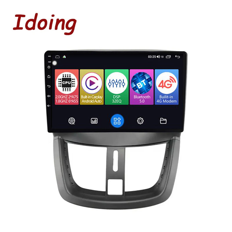 Idoing 9inch Android 12 Radio Head Unit For Peugeot 207 2006-2015