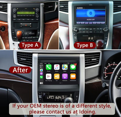 Idoing 9inch Android 12 Radio Head Unit For Toyota Alphard 2008-2014