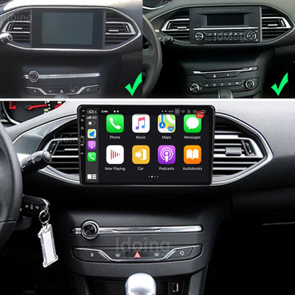 Idoing 9inch Android 12 Radio Head Unit For Peugeot 308 T9 308S 2013 - 2018