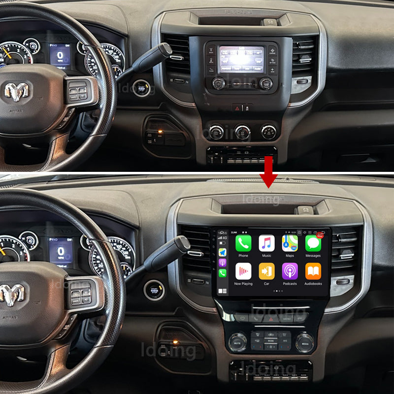 Idoing 10.2inch Android 12 Radio Head Unit For Dodge Ram 1500 2019-2024