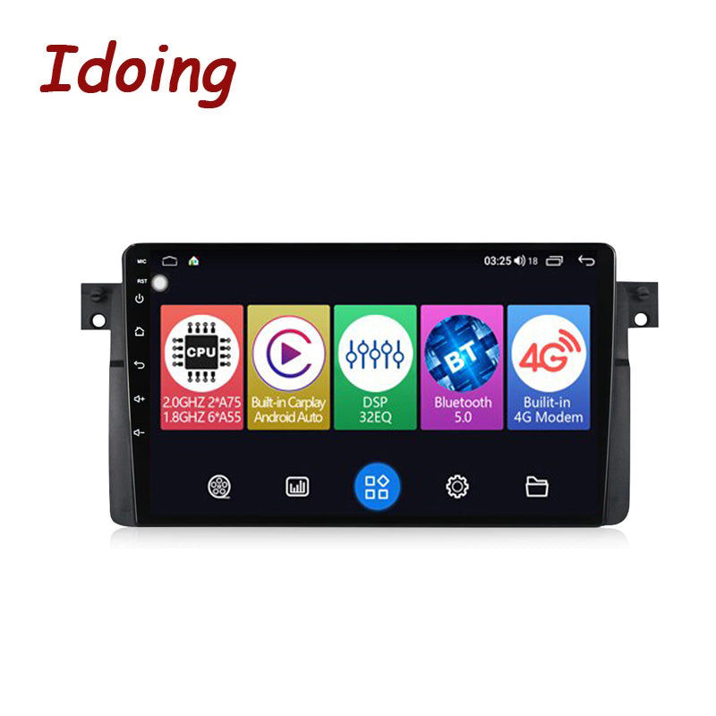 Idoing 9inch Android 12 Radio Head Unit For BMW 3 Series E46 M3 1999-2005