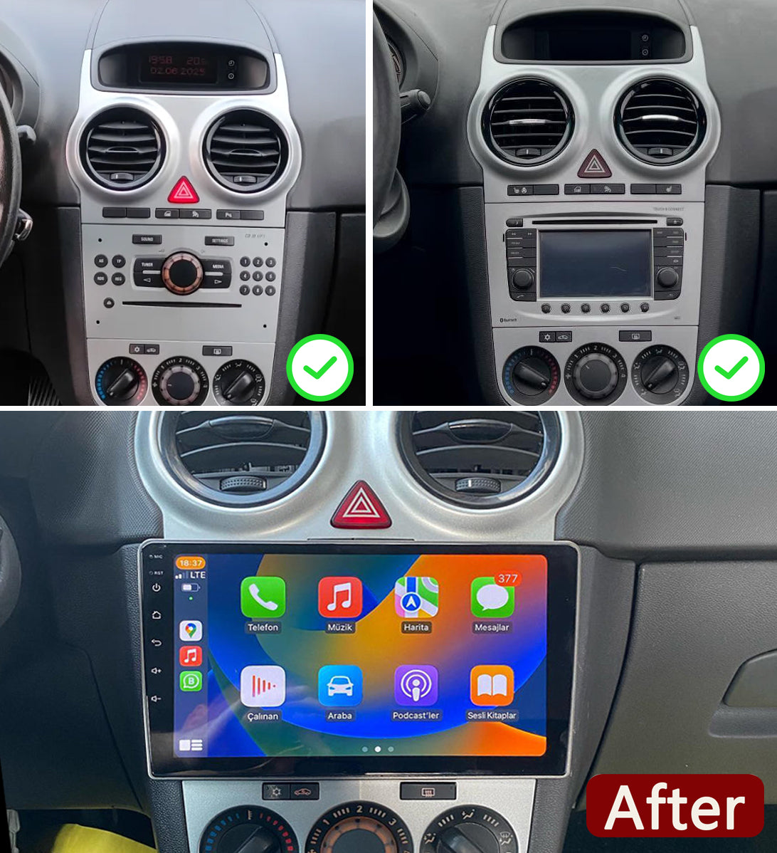 Idoing 9inch Android 12 Radio Head Unit For Opel Corsa 2006-2011