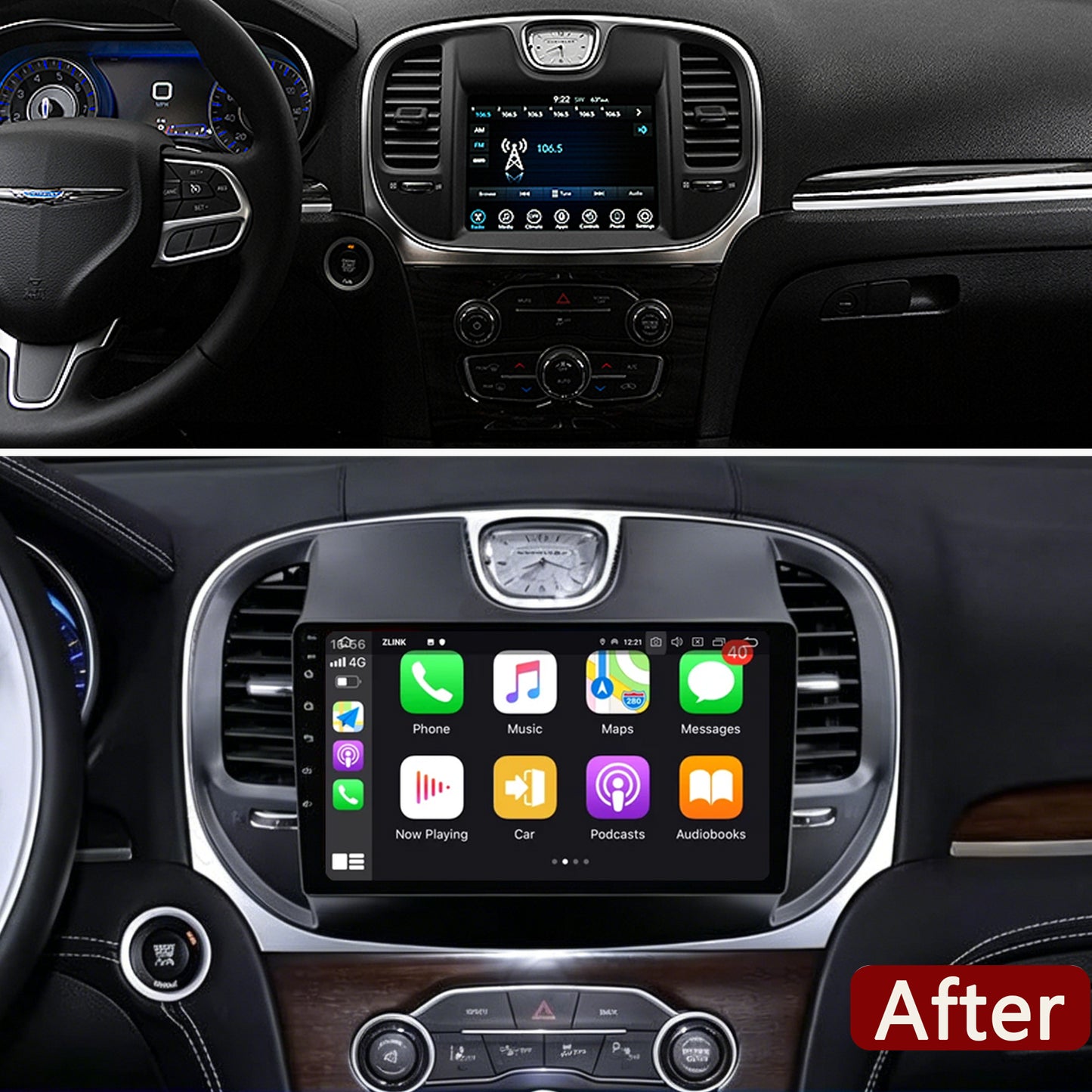 Idoing 9inch Android 12 Radio Head Unit For Chrysler 300 2015-2020