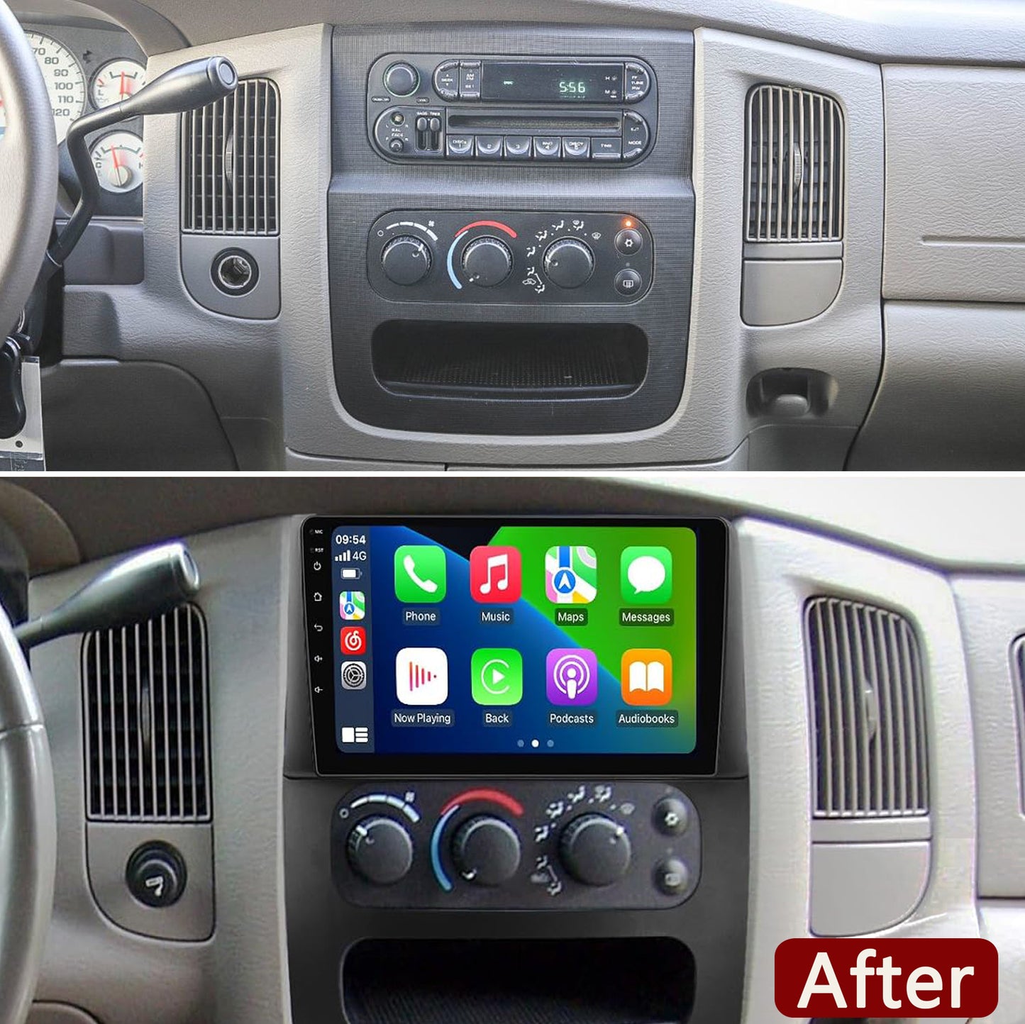 Idoing 9inch Android 14 Radio Head Unit For Dodge RAM 1500 2500 3500 2002-2005
