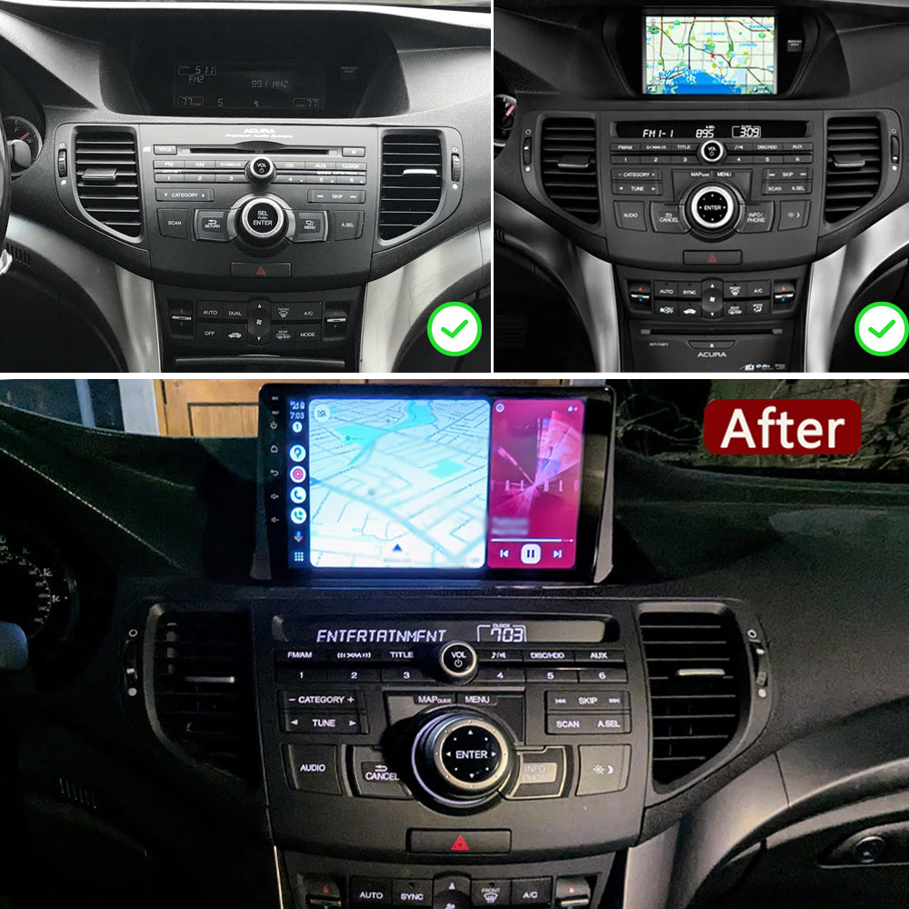 Idoing 9inch Android 14 Radio Head Unit For Honda Accord Acura TSX 2008-2014
