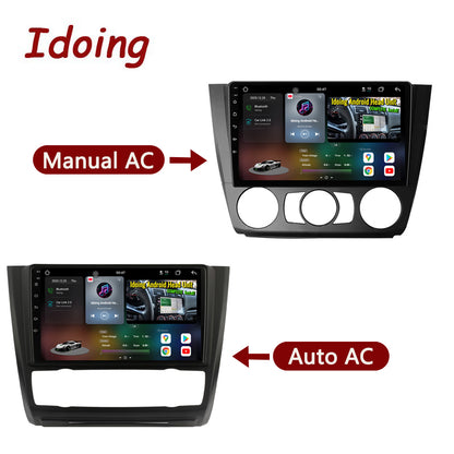 Idoing 9inch Android 14 Radio Head Unit For BMW 1 Series E81 E82 2004-2012